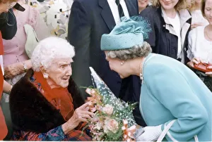 The Queen Visits Manchester. Chair bound Fay Gradwell made a special visit to Bury today