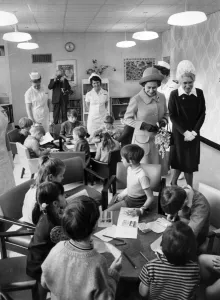 The Queen visits new £6 million Leighton Hospital in Crewe, 4th May 1972