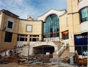 Queens Arcade between the Hayes and Queen Street in Cardiff city centre, Wales