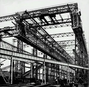 Queens Dock at Harland and Wolffat Harland and Wolff Shipyard In Belfast December