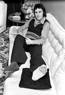 Writing Prints: Queens Park Ranger captain Gerry Francis at home working on his thriller