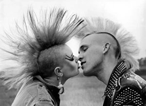 00491 Collection: Question ! How do two Geordie 'Mohicans'punks kiss