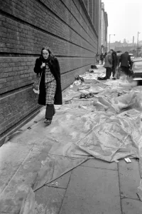 Queue for Rolling Stones Concert at the Free Trade Hall in Manchester