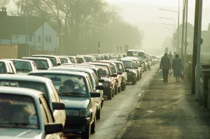 Queue Prints: Queues outside Merry Hill Shopping Centre in Brierley Hill, first day of Christmas Sales