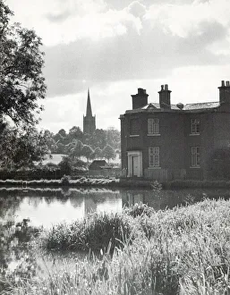 Spire Prints: A quiet corner of Kings Norton - the parish church seen from the canal