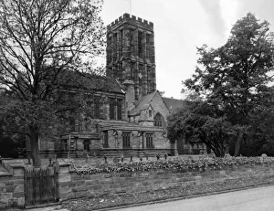 Graveyard Prints: One of the quietest places in Staffordshire, the church of the Holy Angels at Hoar Cross
