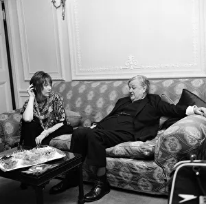 01028 Prints: Quintin Hogg MP in conversation with film star Shirley MacLaine at the Savoy Hotel