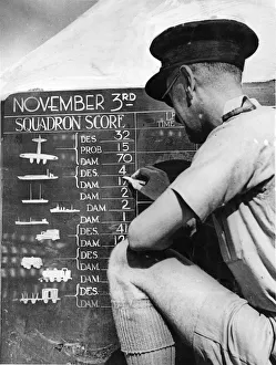 Middle East Prints: R. A. F. Beaufighter squadron successes recorded by an Intelligence Officer in the Middle