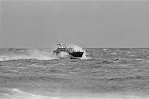 01520 Prints: The R. N. L. B. Sealink Endeavour 12-002 Mersey Class Lifeboat seen here being put through