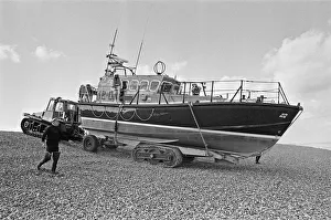 01520 Prints: The R. N. L. B. Sealink Endeavour 12-002 Mersey Class Lifeboat seen here being put through