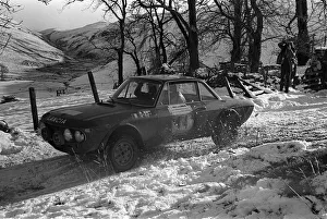 RAC Rally November 1970 Haggbom (left) and Harry Kallstrom winners driving a