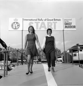 RAC Rally November 1970 Jill Robinson (left) and Frances Cobb