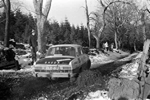 00195 Prints: RAC Rally November 1970 Skoda tackles the course RAC Rally November 1970