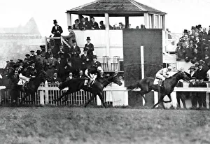 Racehorse Papyrus ridden by jockey Steve Donoghue wins the Epsom Derby in June 1923 with