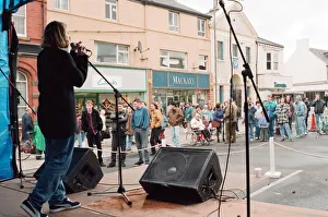 Rachel Horner of Velma entertaining the crown at the Redcar Free Festival to raise funds