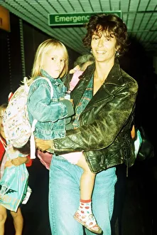 Rachel Ward actress with her daughter Matilda at London Heathrow Airport