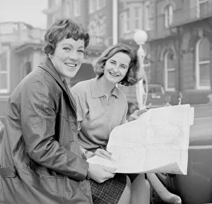 Navigation Prints: Racing driver Pat Moss (left) and her navigator Ann Wisdom