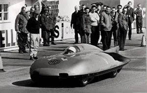 RACING DRIVER STIRLING MOSS IN THE EX181 RECORD BREAKING M. G