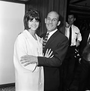 Racing Driver Prints: Former racing driver Stirling Moss married Elaine Barbarino, age 24