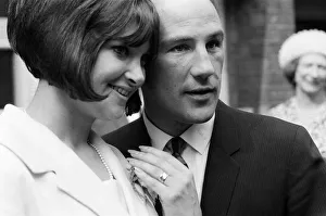 Former racing driver Stirling Moss married Elaine Barbarino, age 24