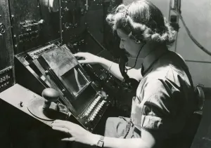 Invention Prints: Radar Operator August 1945 WaF Radar Operator - Pictured airwoman plotting