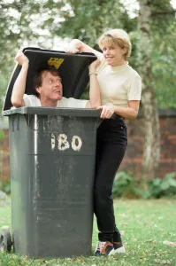 00967 Prints: Radio presenters Tony Wadsworth and Julie Mayer are pictured with some rubbish