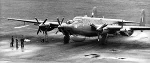 An RAF Avro Shackleton Mk2 aircraft carrying top secret radar equipment