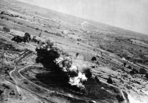 01452 Prints: RAF Beaufighters attack oil storage tanks at Sadaing Tank Farm, Yonangyaung, Burma