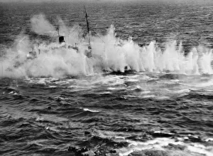 RAF Coastal Command beaufighter planes attack two enemy armed trawlers off the coast of