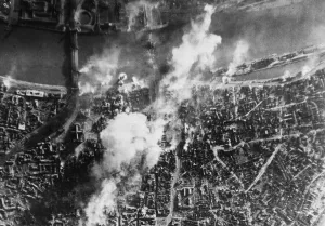 RAF daylight raid on Cologne 2nd March 1945 which was the last of the 262 air raids