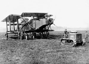 An RAF Handley Page H. P. O / 400 bomber of 207 Squadron with its wings folded back is