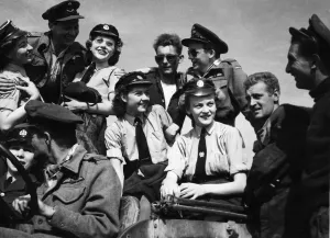 Air Force Prints: RAF Malcolm club in Normandy, Northern France during the Second World War