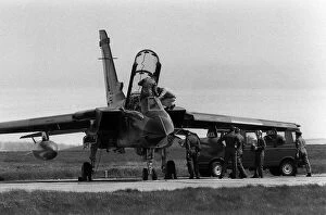 Images Dated 24th August 1987: RAF Panavia Tornado GR1 Aug 1987 is prepared for flight by its ground crew