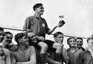 01451 Prints: RAF Royal Air Force) cup final in Tripoli - earlier games played between desert battles