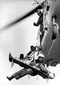 A RAF search and rescue Westland Whirlwind helicopter from RAF Acklington
