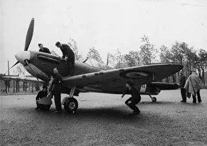 An RAF Spitfire fighter plane flown by Canadians commemorates Byng of Vimy