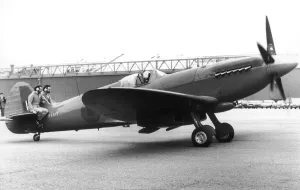 00505 Prints: An RAF Spitfire fighter plane after being refurbished by British Aerospace apprentices
