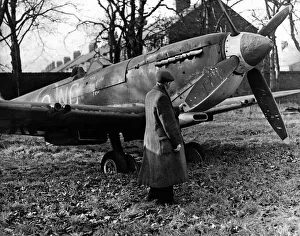Air Force Prints: The RAF Supermarine Spitfire (TD135) which stood in the grounds of 346 ATC squadron