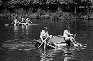 00961 Collection: A raft race in Pangbourne, Berkshire. June 1976