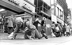 Students Prints: Rag Week student Rob Phillips, one of the street climbers from Birming Polytechnic