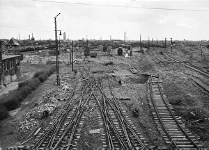 The rail tracks at Hamm, Germany. This stretch of railway was a regular target for