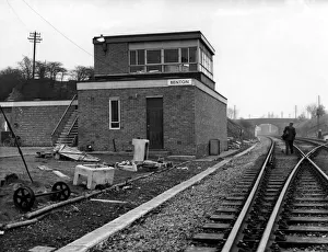 Bridge Prints: The railway signal box at Benton, Newcastle on 3rd March 1964
