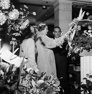 Rainier III, Prince of Monaco and Princess Grace at a Berkeley Square florist