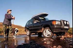 Off Road Prints: RANGE ROVER 2. 5 DSE ROAD RECORD OCTOBER 1997 MOTORING SUPPLEMENT CAR IN RIVER STREAM