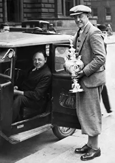 Rangers coach Arthur Dixon and David Meiklejohn take the Glasgow Merchants