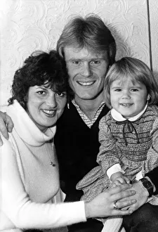 Scottish Prints: Rangers F. Cs Dave MacKinnon with his wife Linda and two year old daughter Kirsty