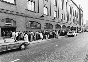 Queue Prints: Rangers Fans queue for tickets for the Heart of Midlothian match they believe will see