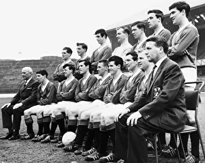 Football Strip Prints: Rangers FC team line-up group season Circa 1963-64. Before Scottish cup final