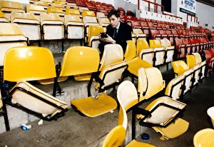 Rangers sales marketing executive Brain Main surveys the damage at the Broomloan Road