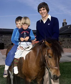 00270 Prints: Rangers and Scotland footballer Tom Forsyth on holiday with his daughters, June 1978